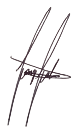 Firma de Rubén Armando López Luch